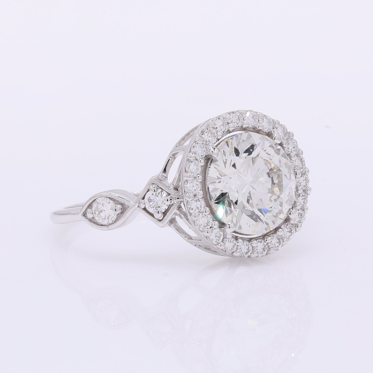 2.45 Carats Lab Grown Diamond 14K Gold Ring