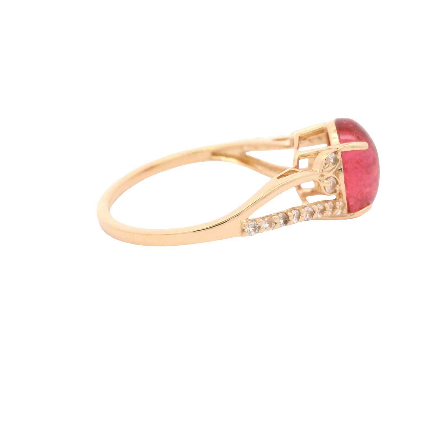 2.52 Ct Oval Tourmaline 14K Gold Ring