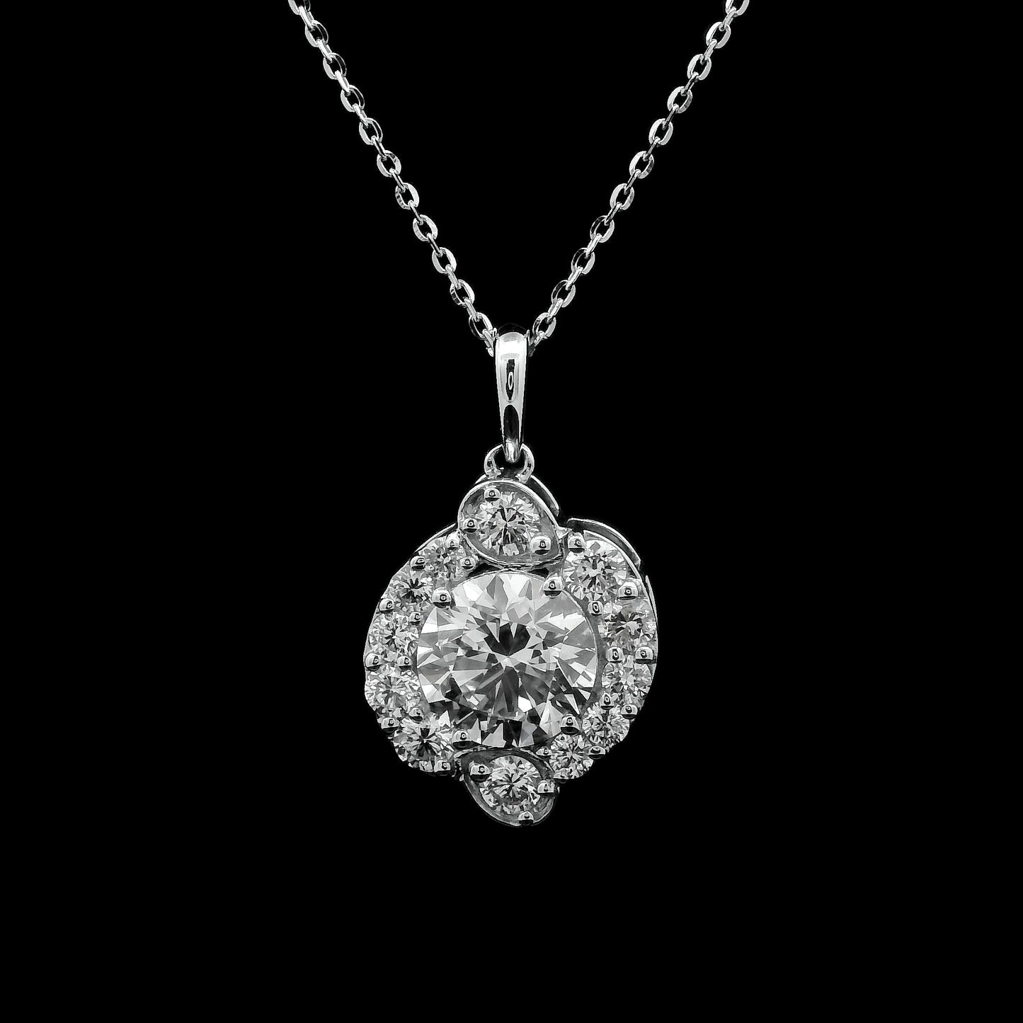 2.15 Carats Lab Grown Diamond 14K Gold Pendant