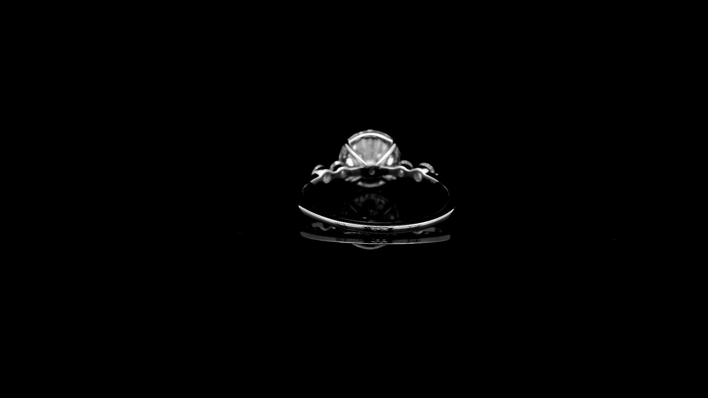 2.45 Ct Round Lab Grown Diamond 14K Gold Ring