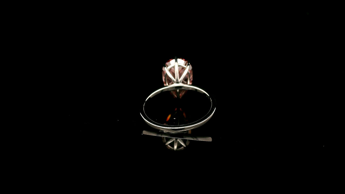 5.09 Carats Pink Lab Grown Diamond 14K Gold Ring
