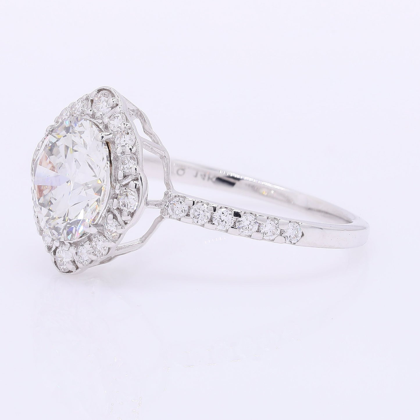 2.58 Carats Lab Grown Diamond 14K Gold Ring
