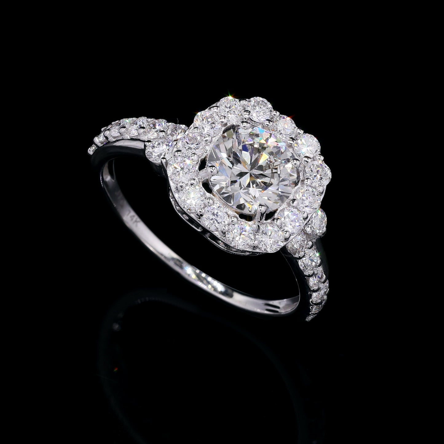 2.04 Carats Lab Grown Diamond 14K Gold Ring