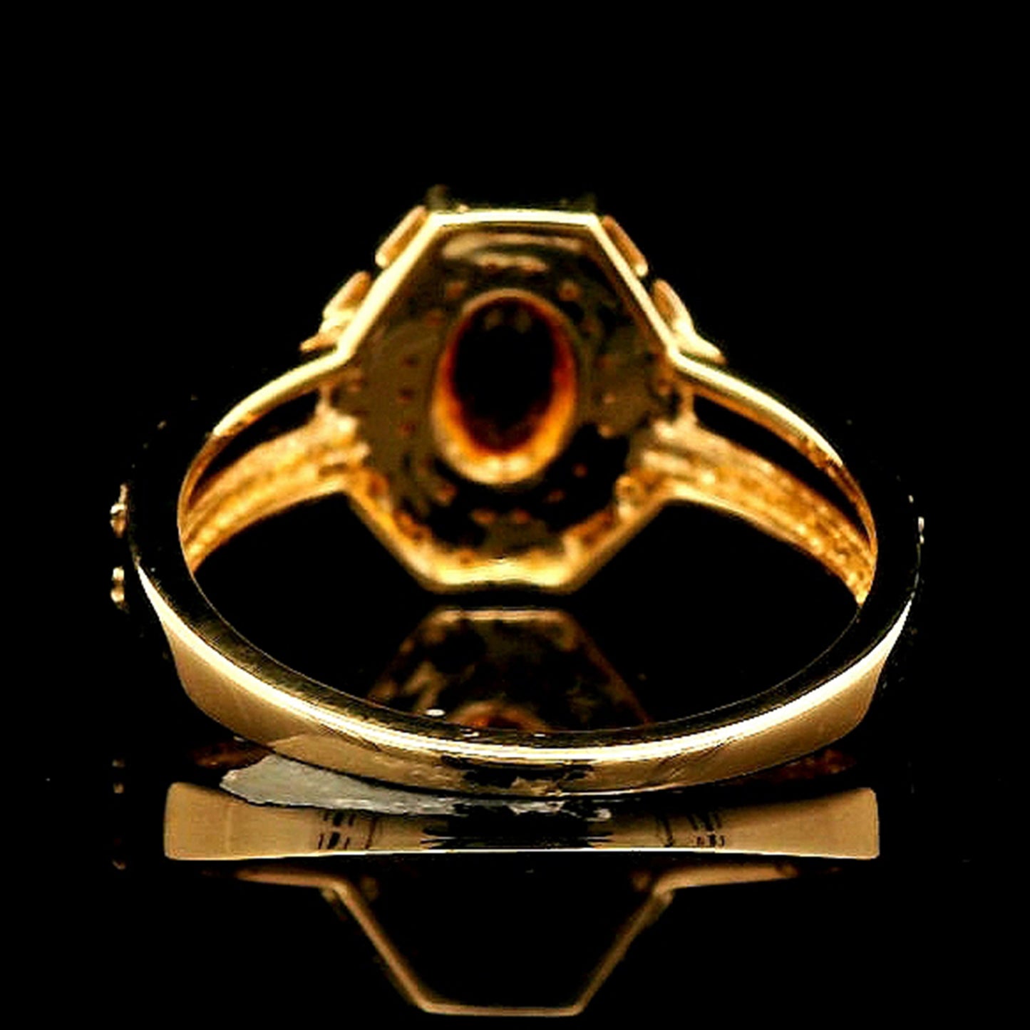0.83 Ct Oval Multi Sapphire 14K Gold Ring