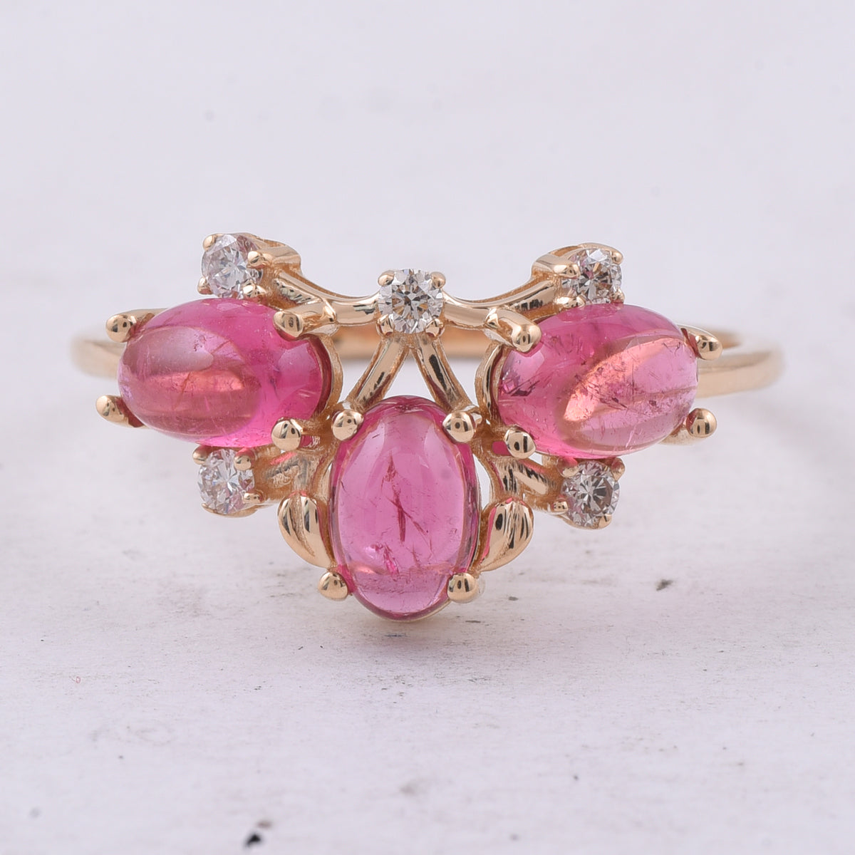 1.86 Ct Oval Natural Pink Tourmaline 14K Gold Ring