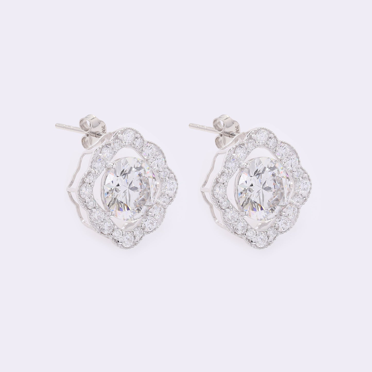 5.01 Carats Lab Grown Diamond 14K Gold Earrings