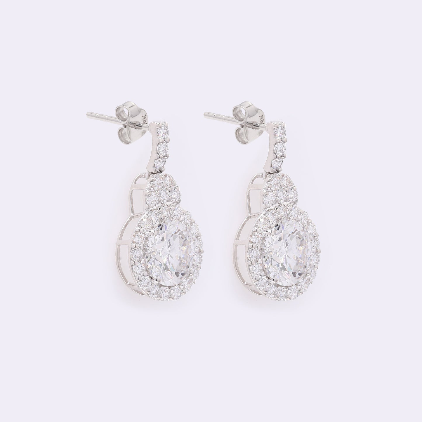 5.50 Carats Lab Grown Diamond 14K Gold Earrings
