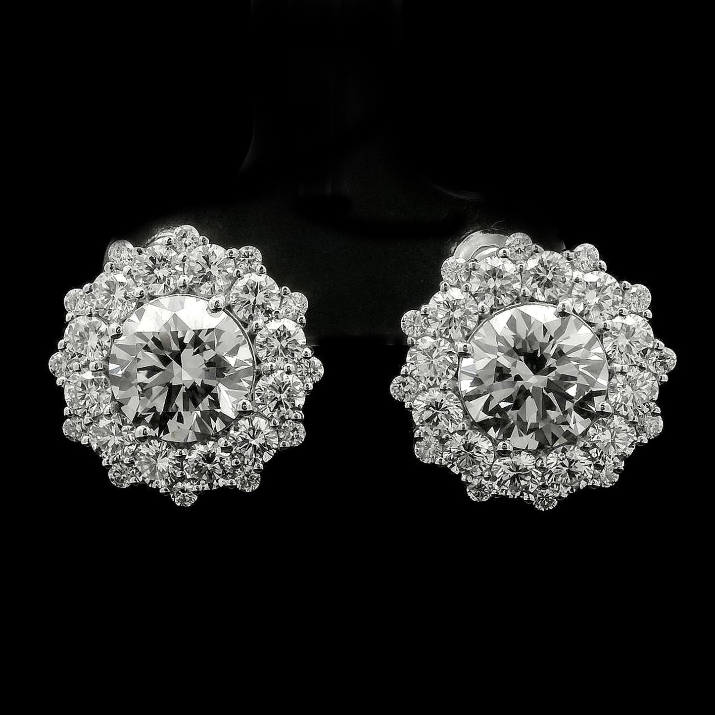 5.01 Carats Lab Grown Diamond 14K Gold Earrings