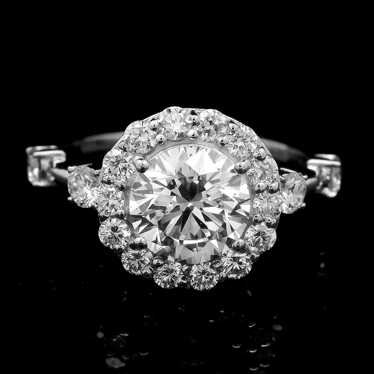 2.12 Carats Lab Grown Diamond 14K Gold Ring