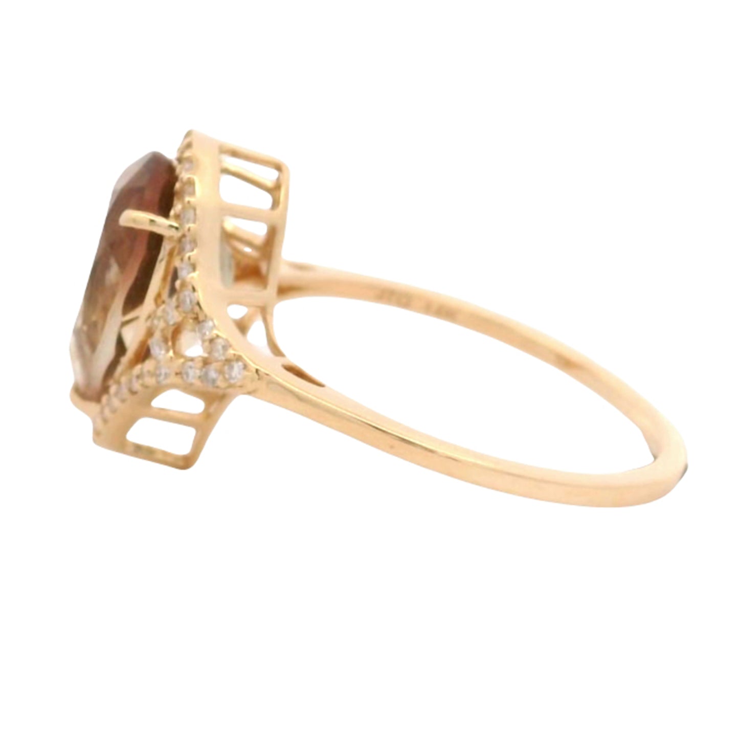 2.53 Ct Pear Oregon Sunstone 14K Gold Ring