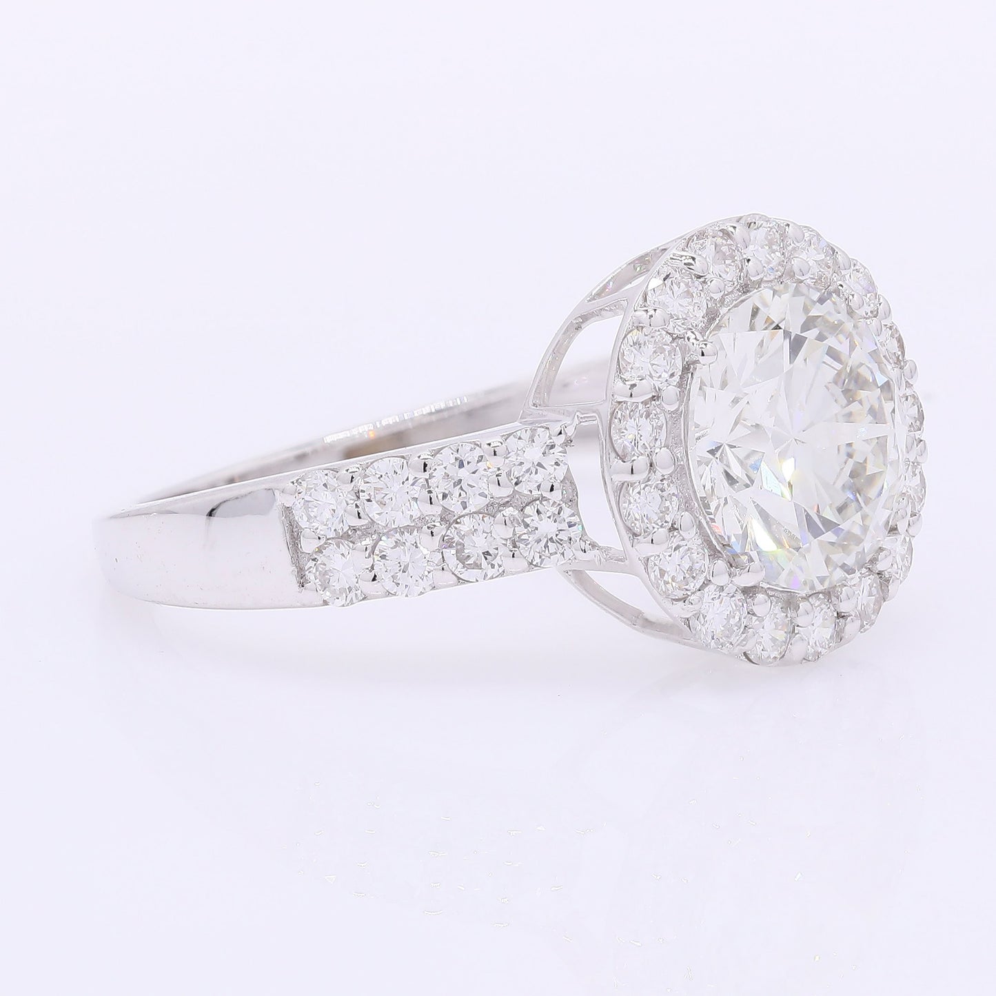 2.96 Carats Lab Grown Diamond 14K Gold Ring
