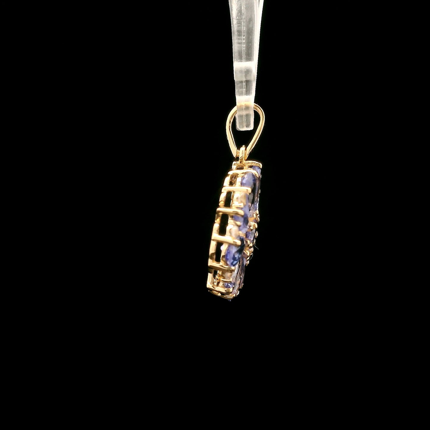 1.92 Ct Pear Tanzanite 14K Gold Pendant