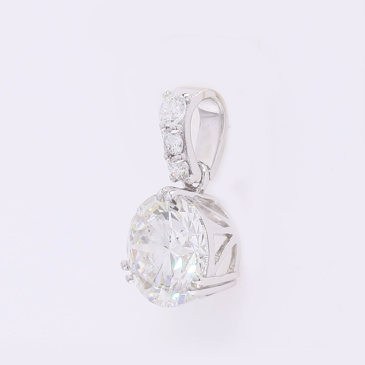 2.00 Carats Lab Grown Diamond 14K Gold Pendant