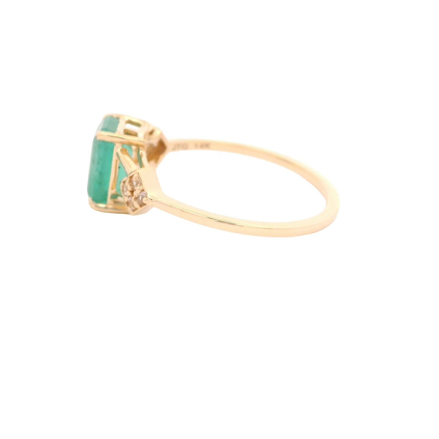 1.49 Ct Octagon Emerald 14K Gold Ring