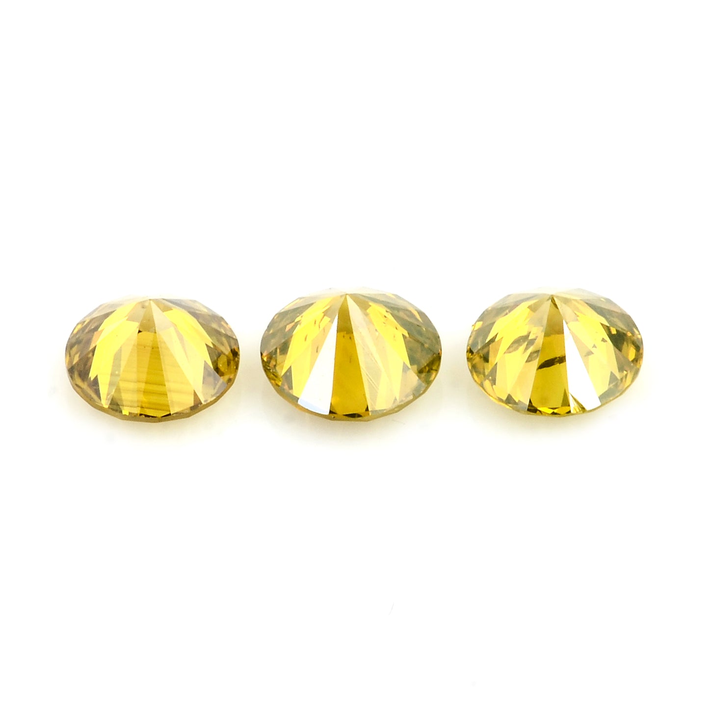 0.61 Yellow Diamond Round Loose Gemstone