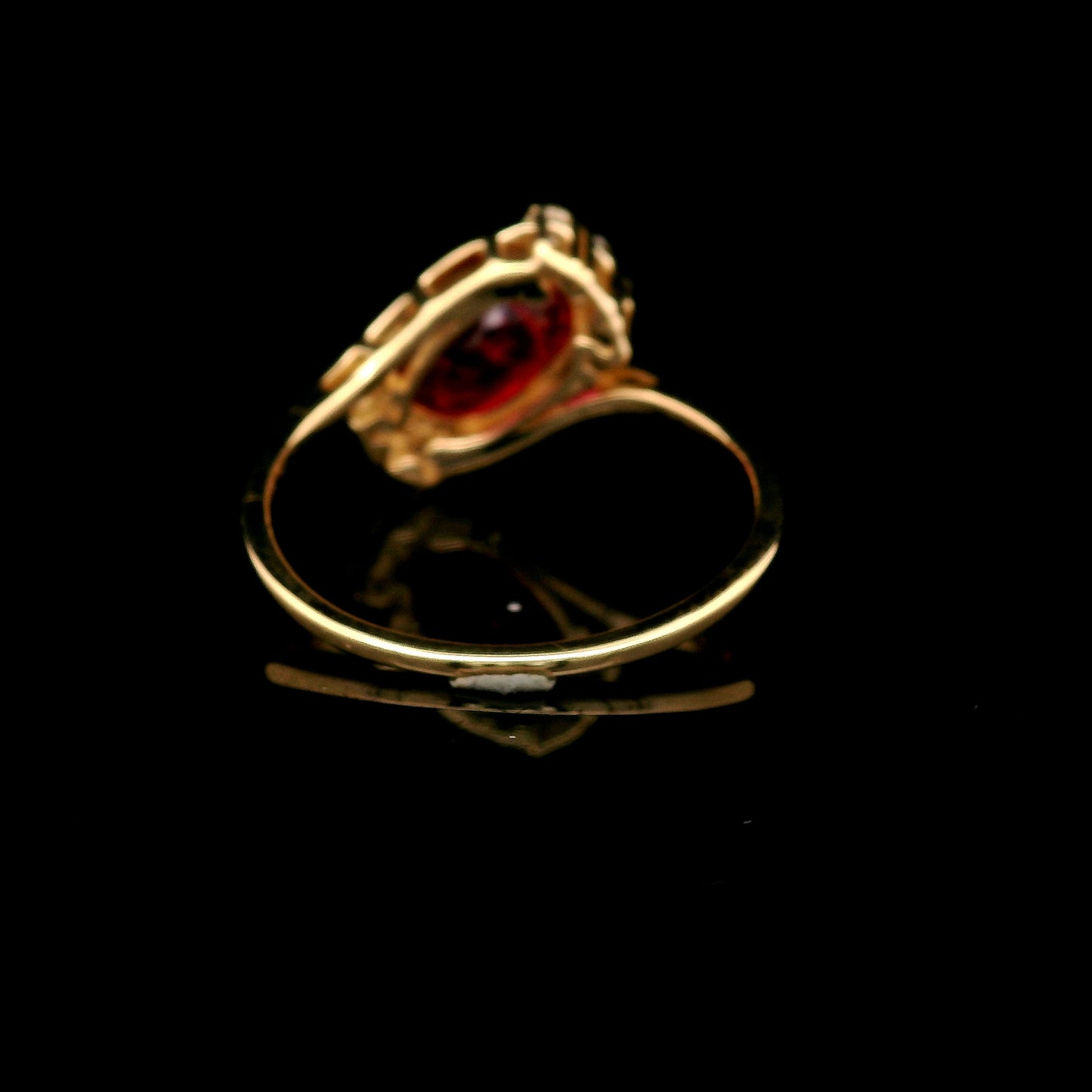 2.37 Ct Oval Mixed Cut Lab Grown Ruby 14K Gold Ring