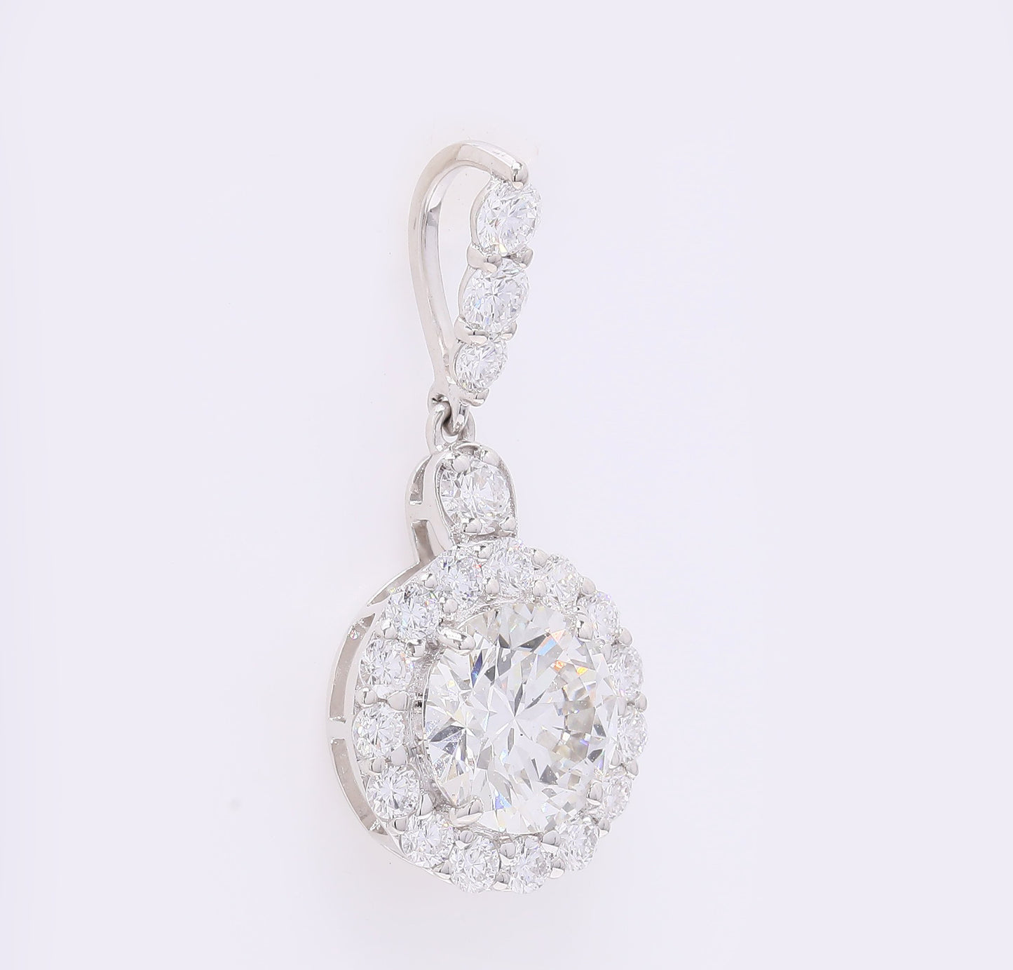 2.14 Carats Lab Grown Diamond 14K Gold Pendant