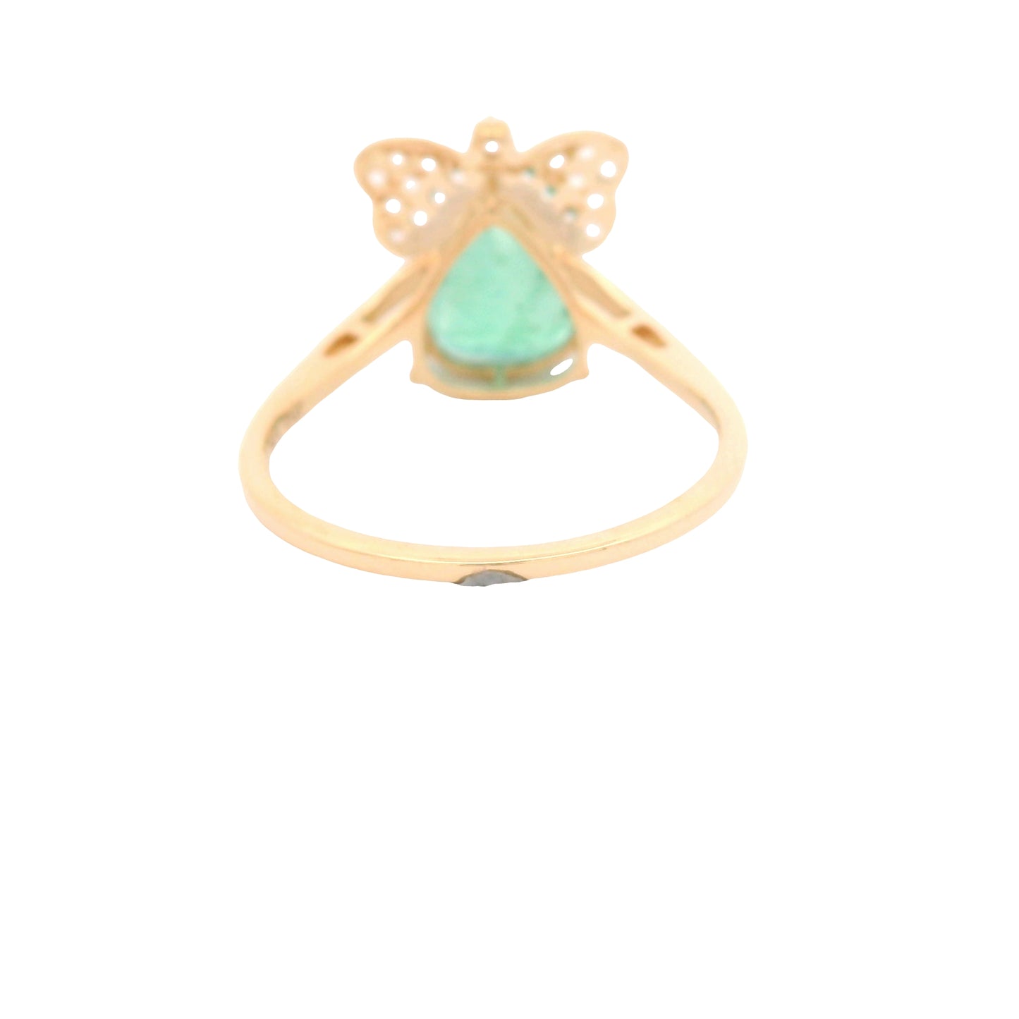 2.22 Ct Pear Emerald 14K Gold Ring
