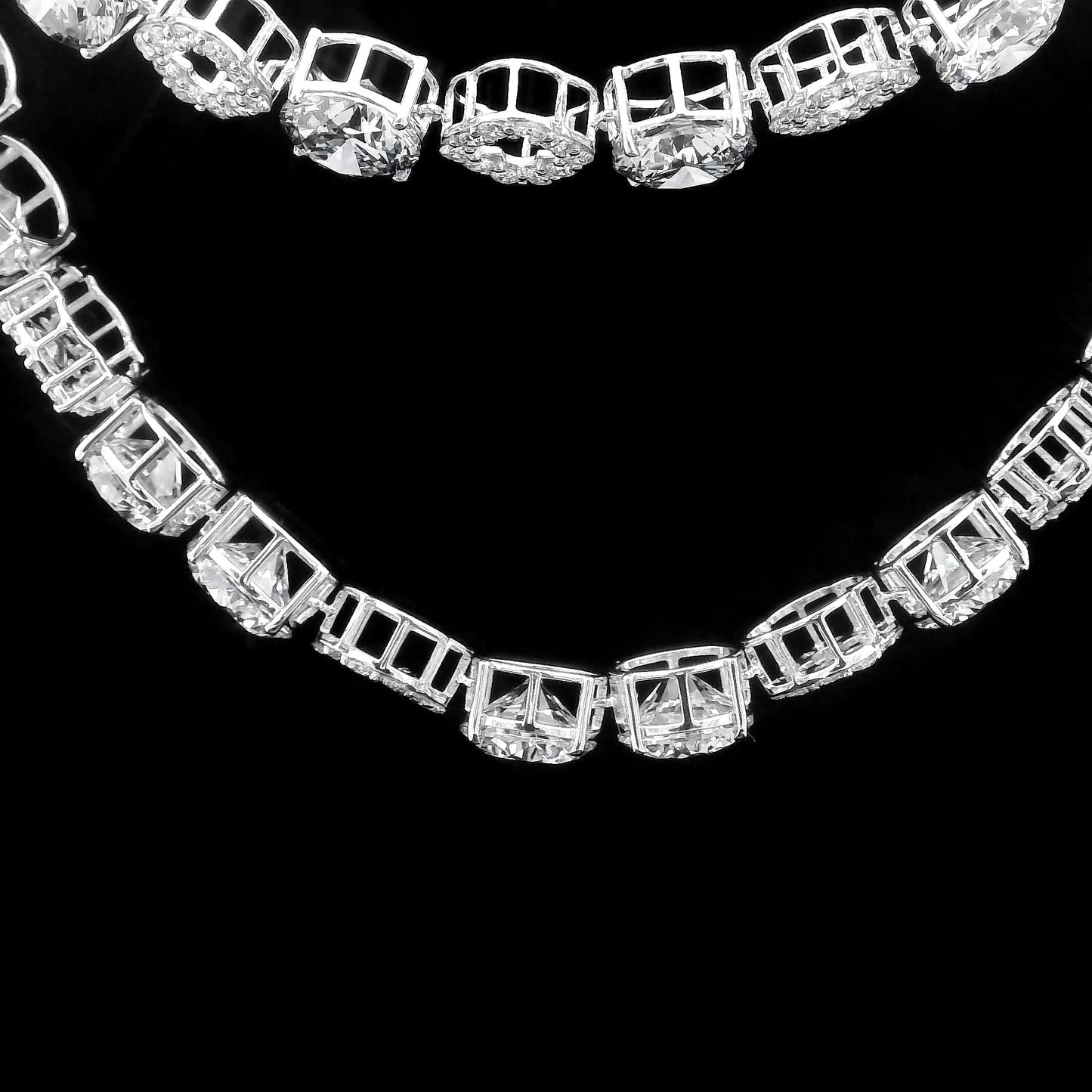 67.46 Ct Round Lab Grown Diamond 14K Gold Necklace