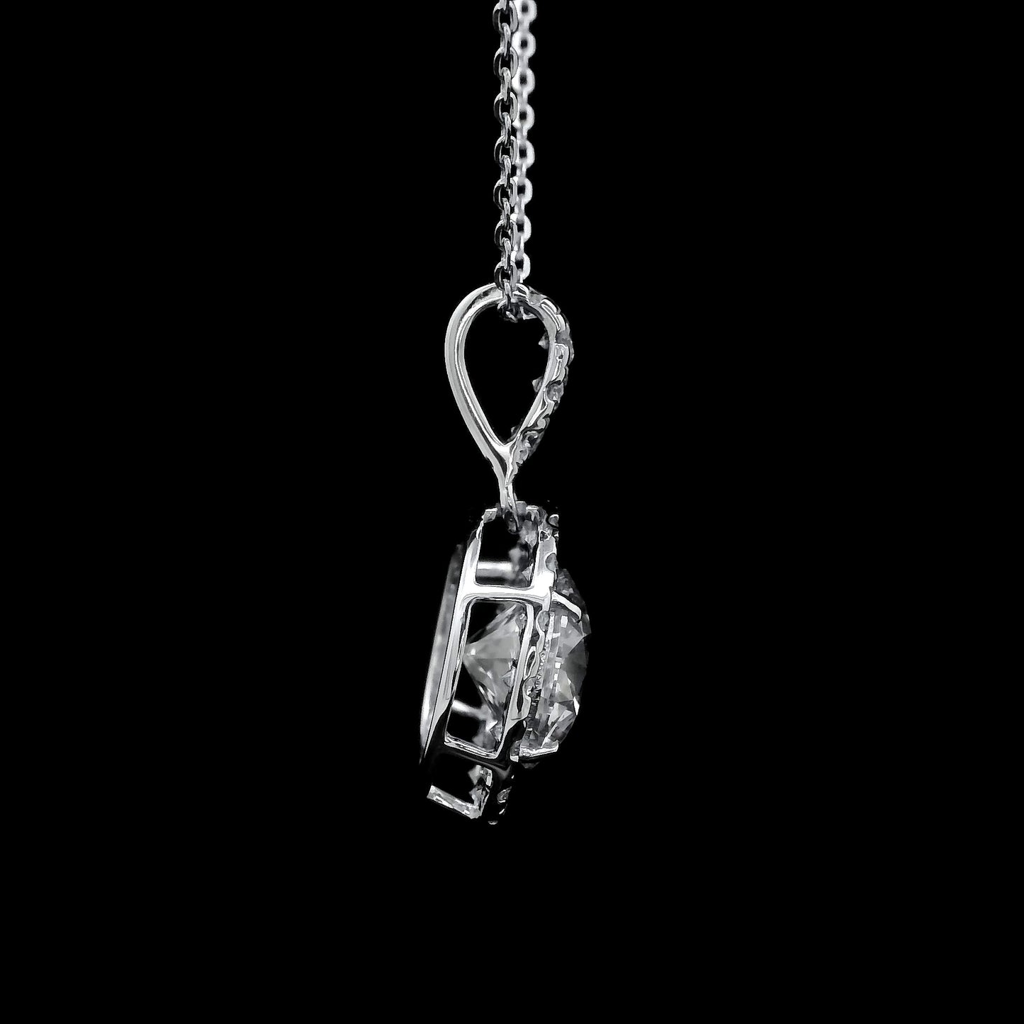 2.19 Carats Lab Grown Diamond 14K Gold Pendant