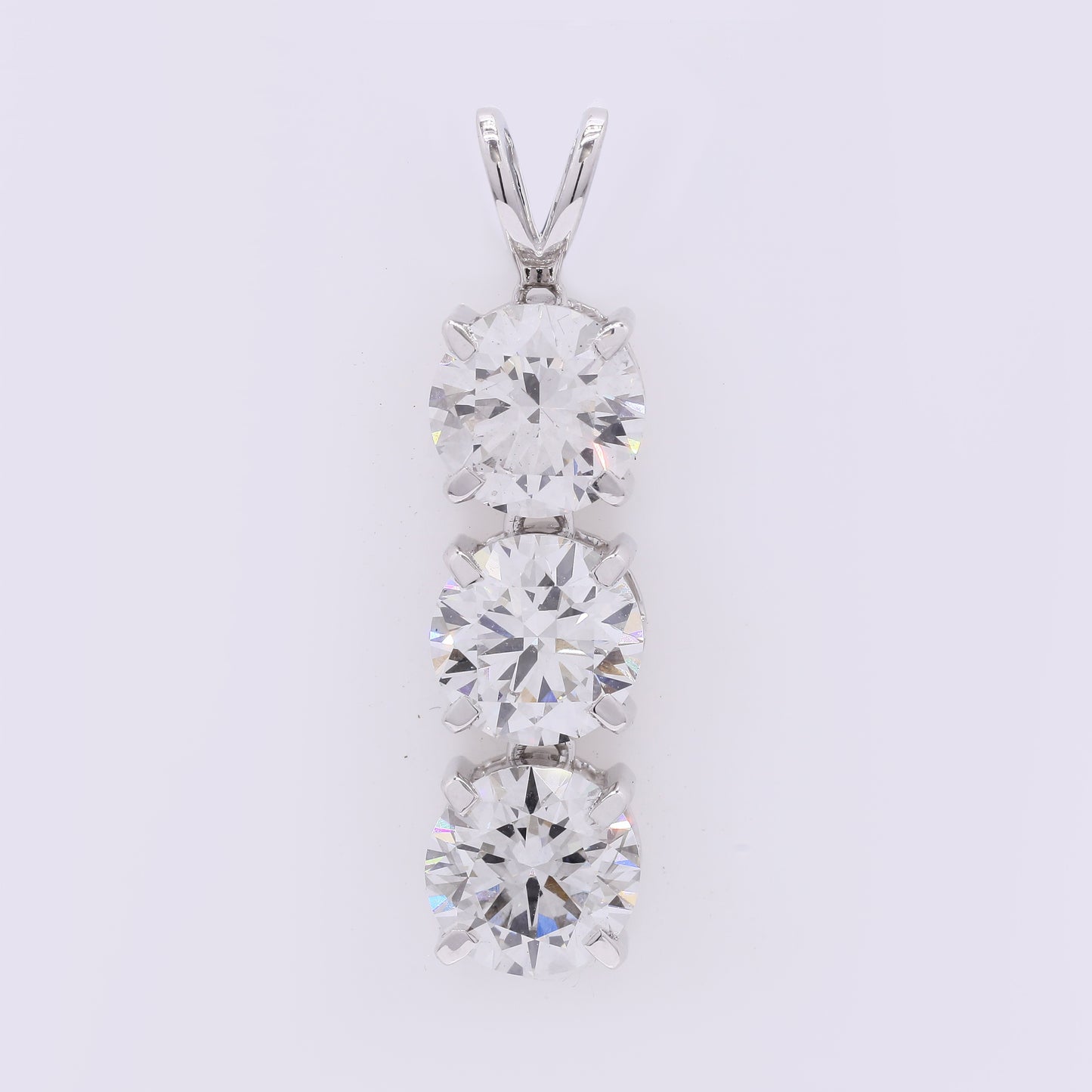 4.85 Carats Lab Grown Diamond 14K Gold Pendant