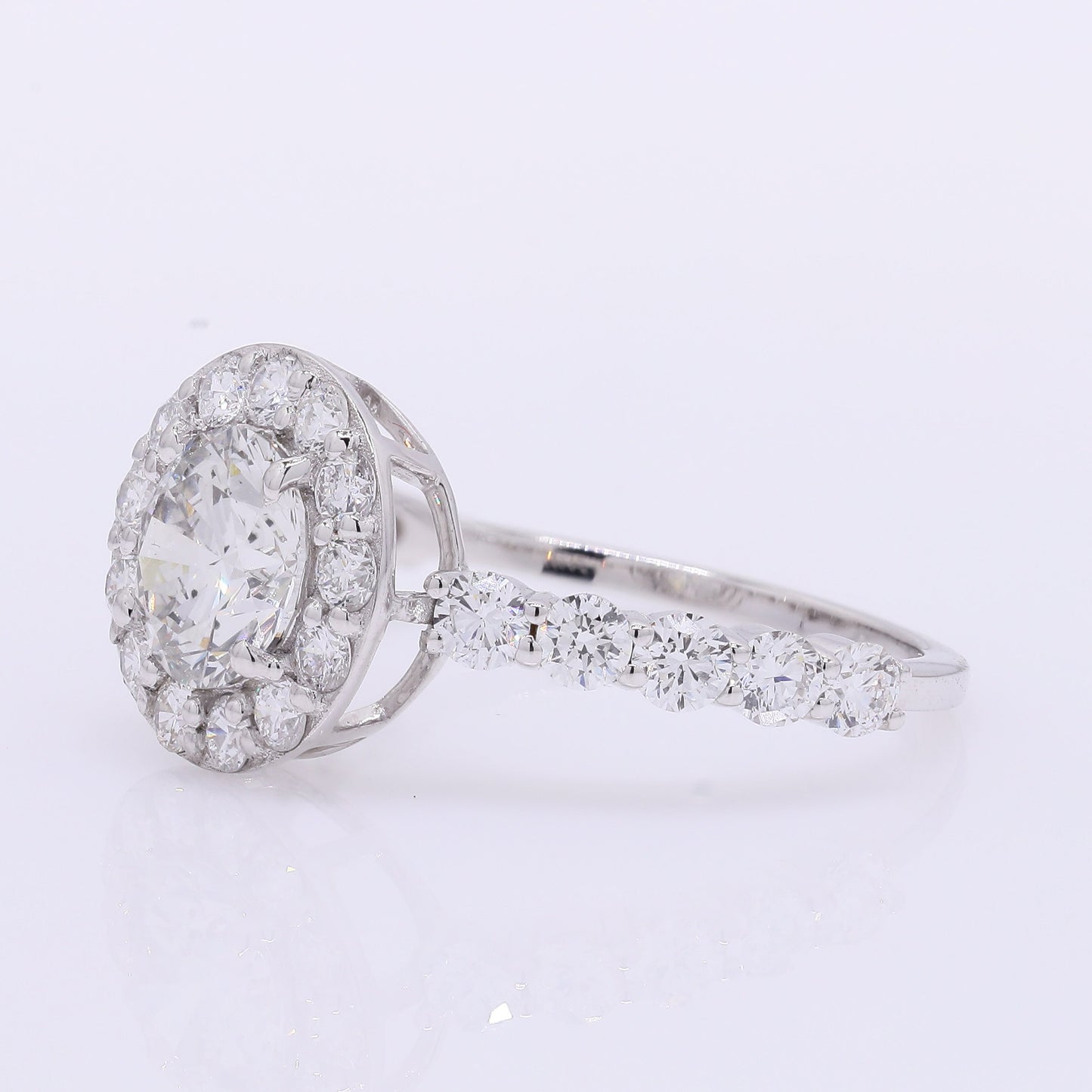 2.10 Carats Lab Grown Diamond 14K Gold Ring