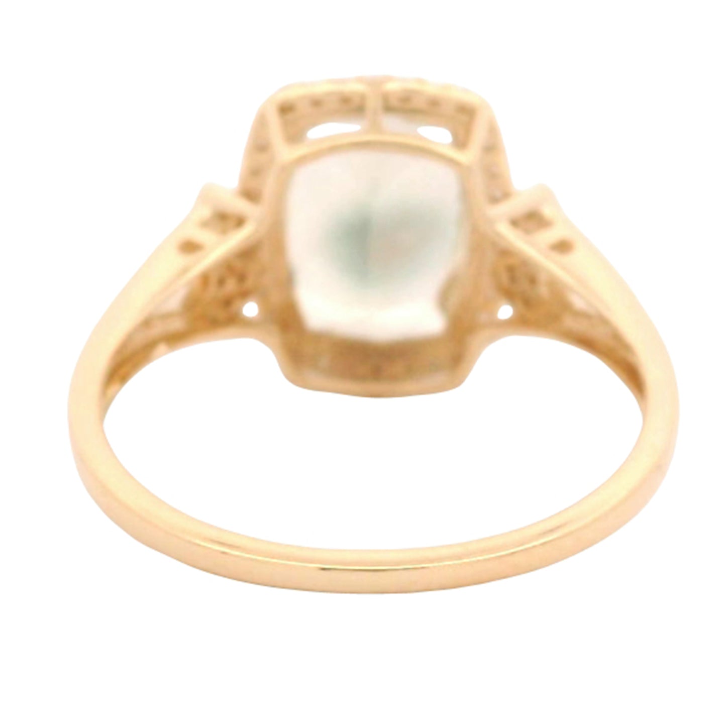 2.62 Ct Cushion Oregon Sunstone 14K Gold Ring