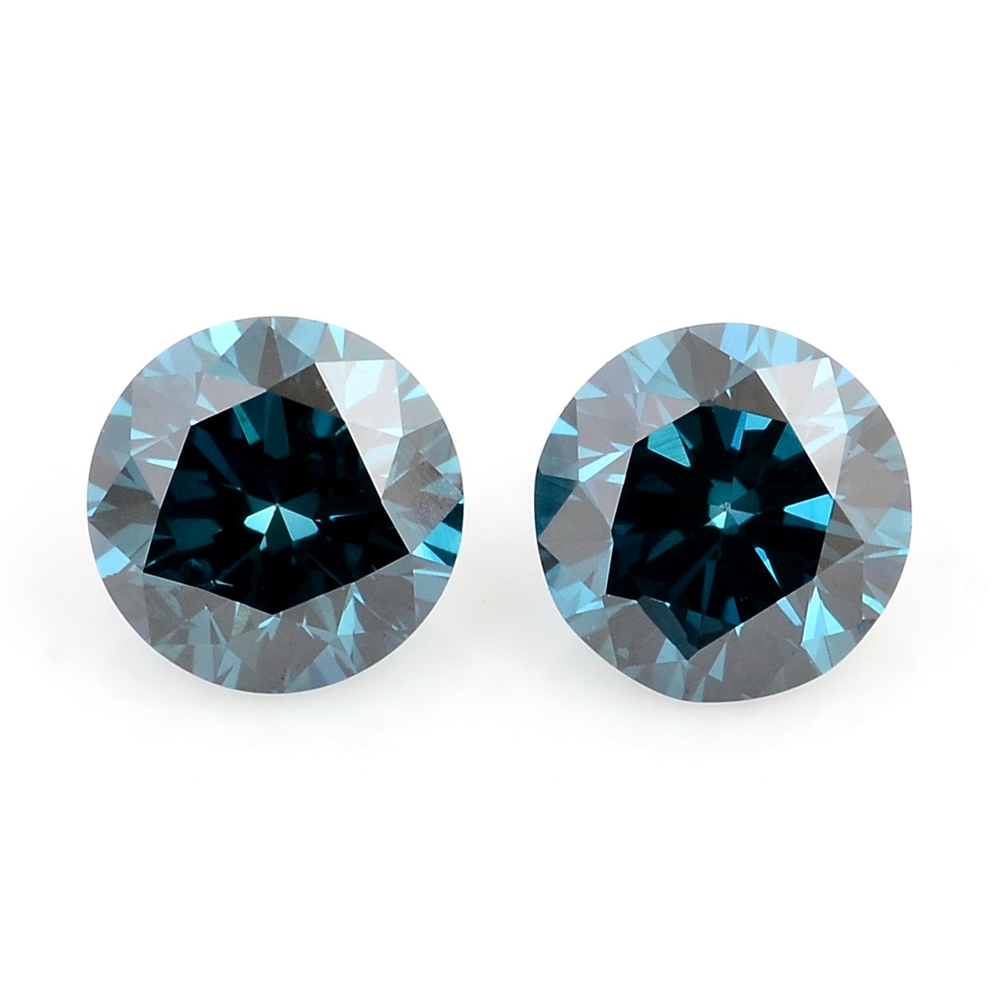 0.42 Blue Diamond Round Loose Gemstone