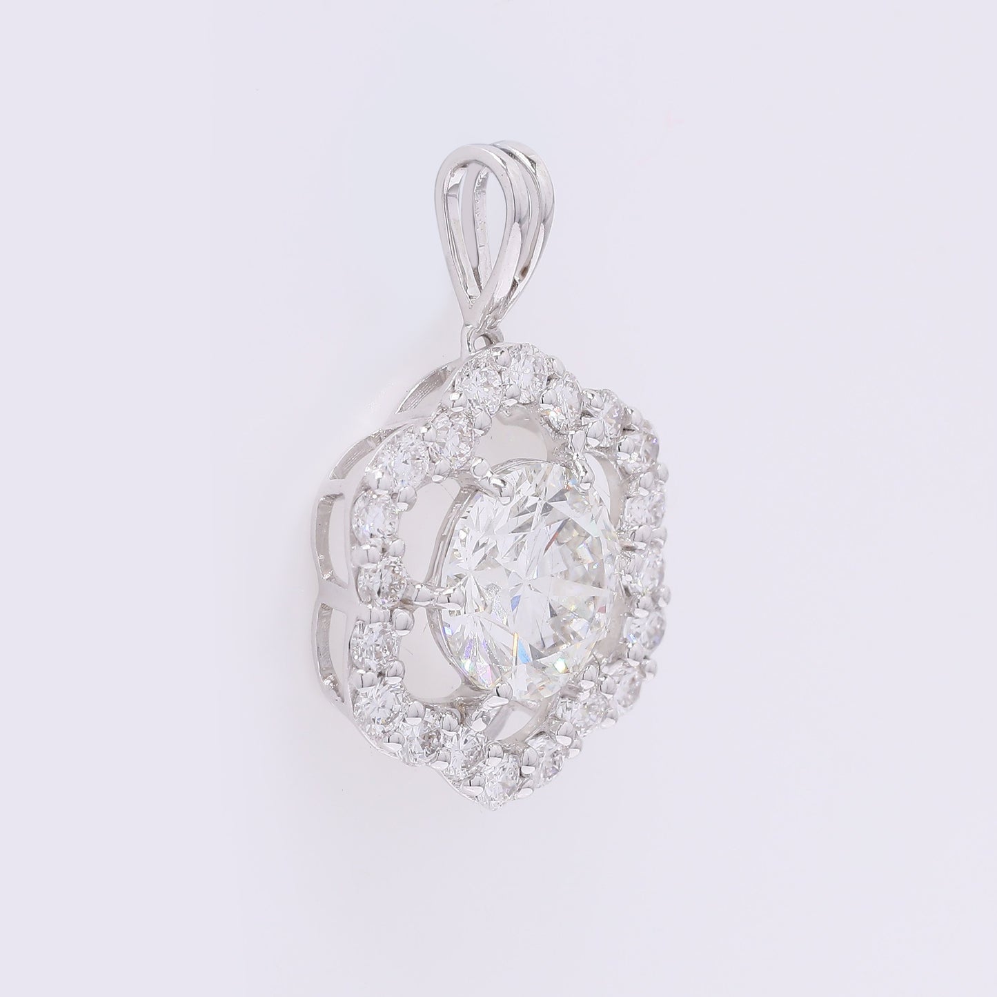 2.15 Carats Lab Grown Diamond 14K Gold Pendant