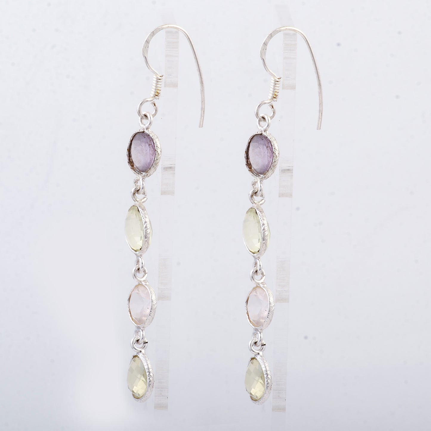 10.40 Ct Lemon Quartz 925 Sterling Silver Earrings