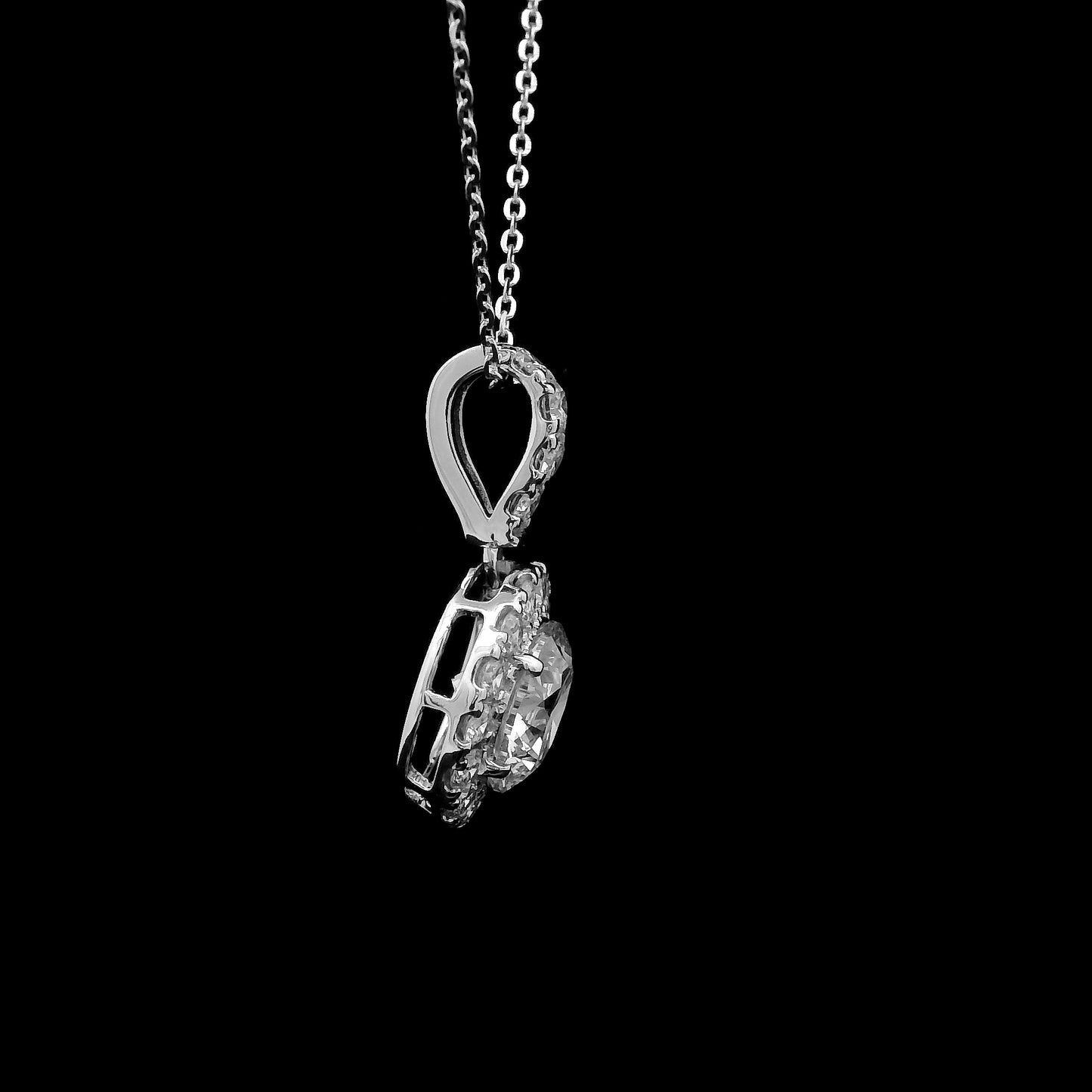 2.01 Carats Lab Grown Diamond 14K Gold Pendant