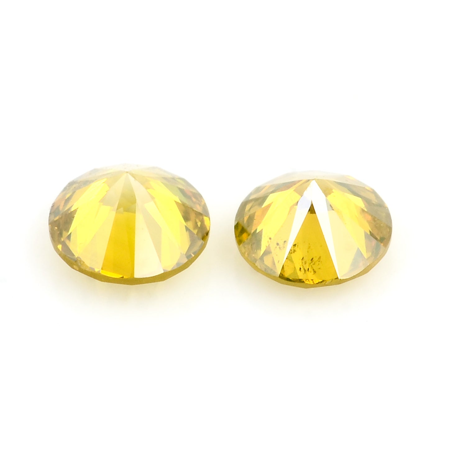0.50 Yellow Diamond Round Loose Gemstone