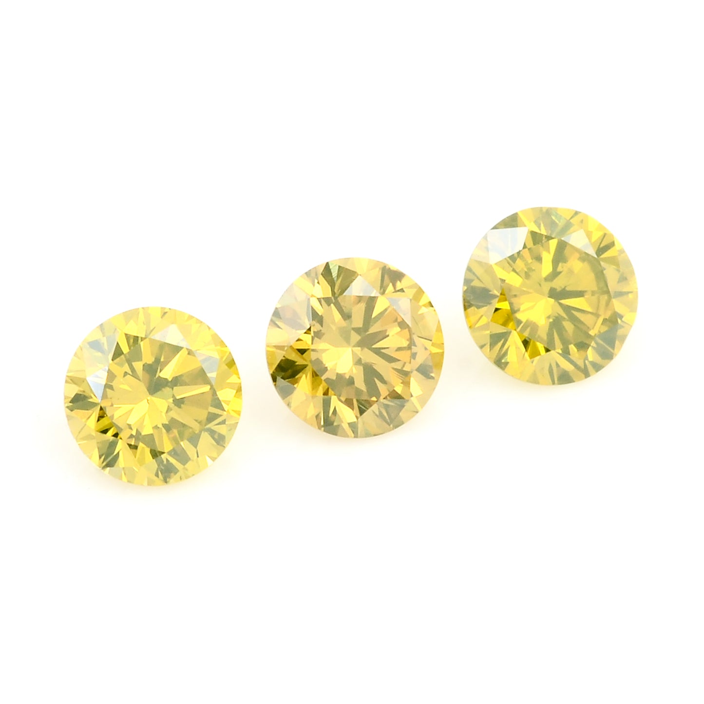 0.54 Yellow Diamond Round Loose Gemstone
