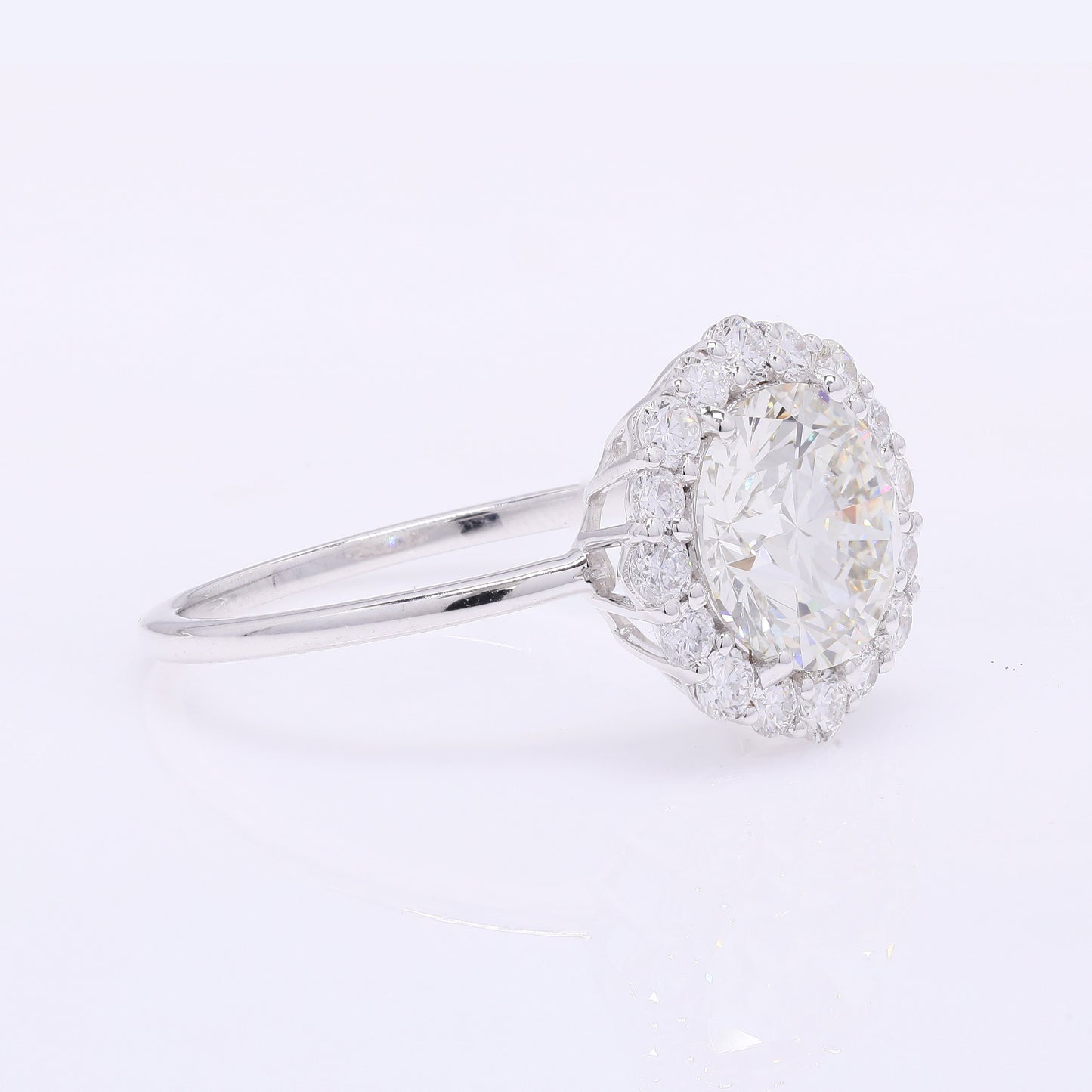 2.62 Carats Lab Grown Diamond 14K Gold Ring