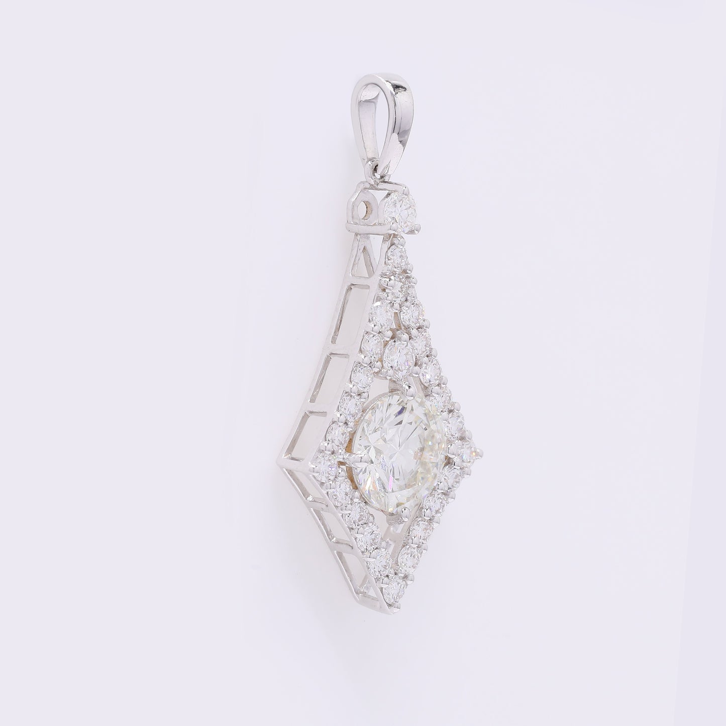 2.35 Carats Lab Grown Diamond 14K Gold Pendant