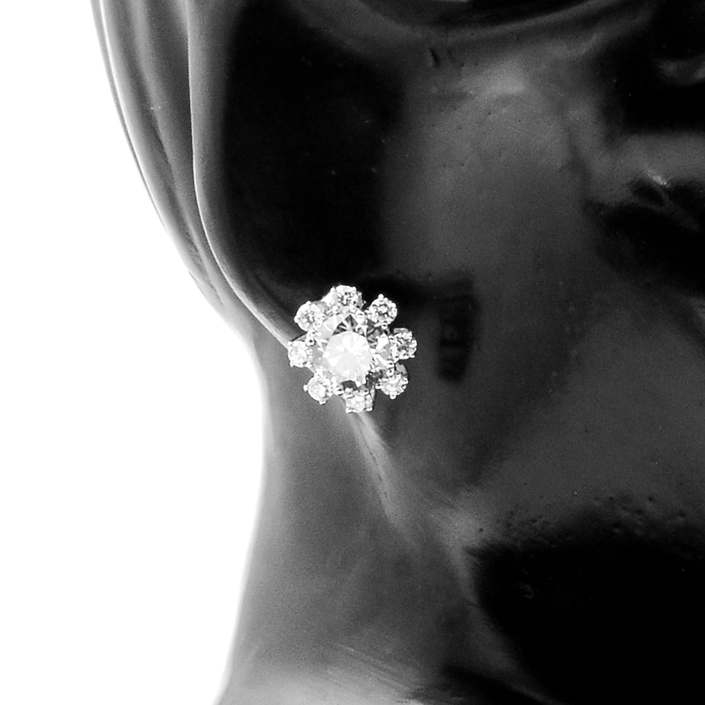 4.48 Carats Lab Grown Diamond 14K Gold Earrings