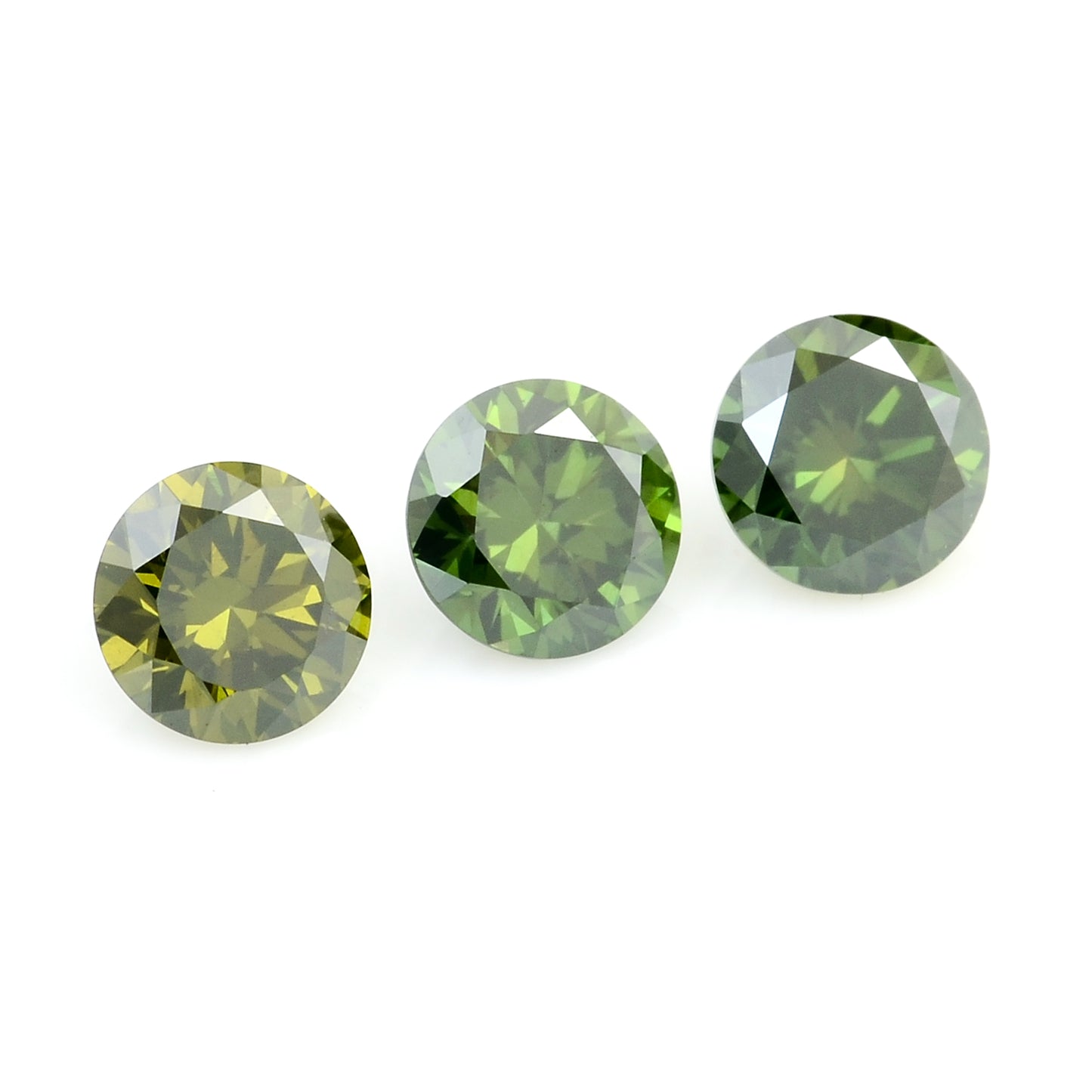 0.53 Green Diamond Round Loose Gemstone