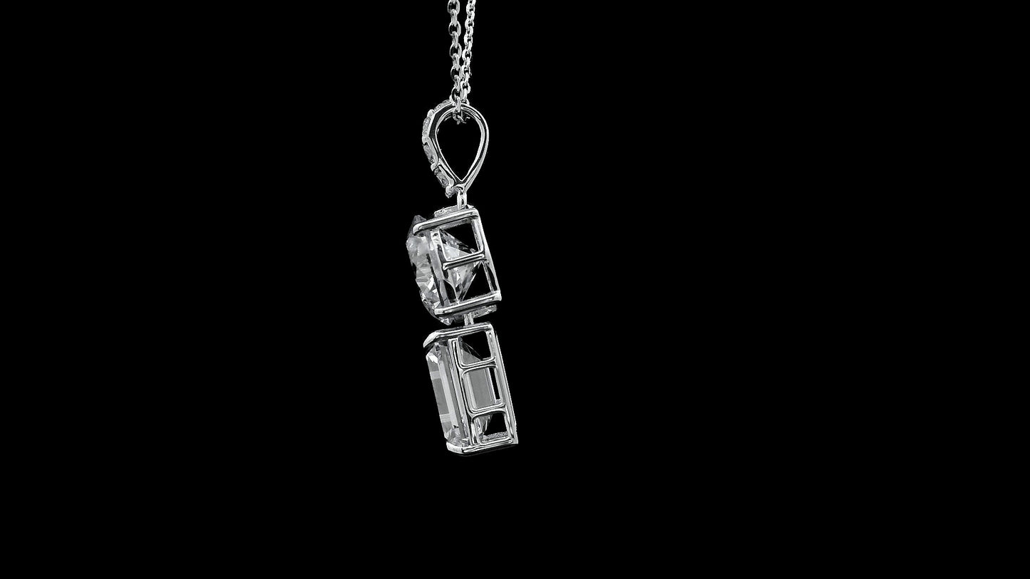 4.25 Carats Lab Grown Diamond 14K Gold Pendant