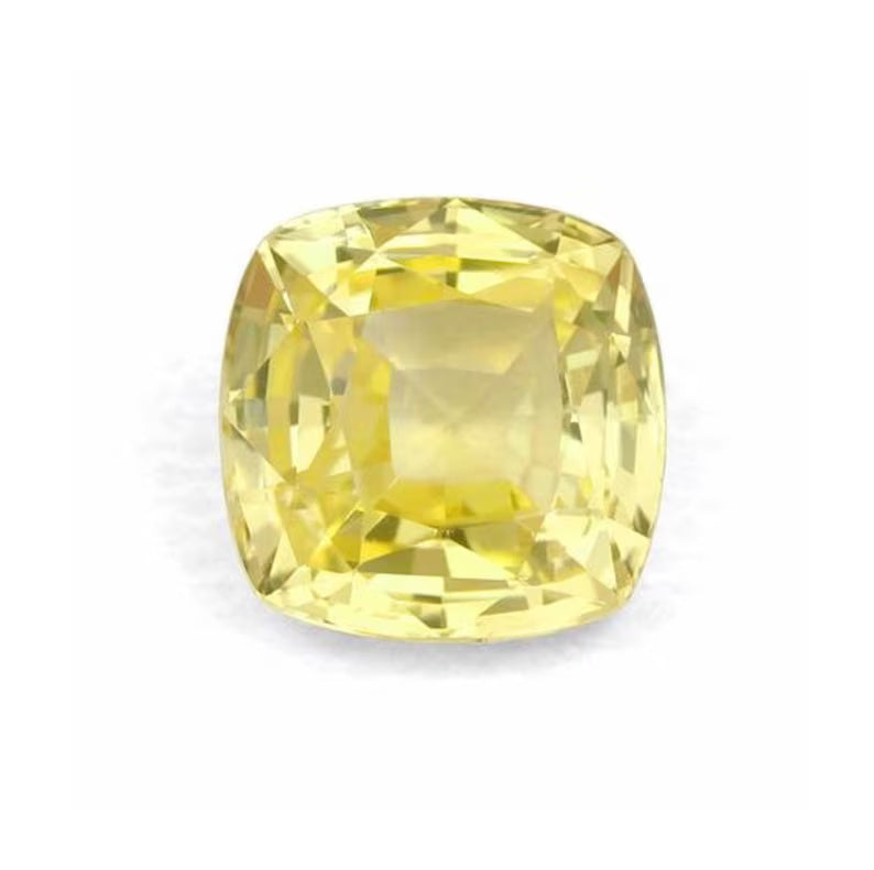4.02 Carats Yellow Sapphire Cushion Loose Gemstone