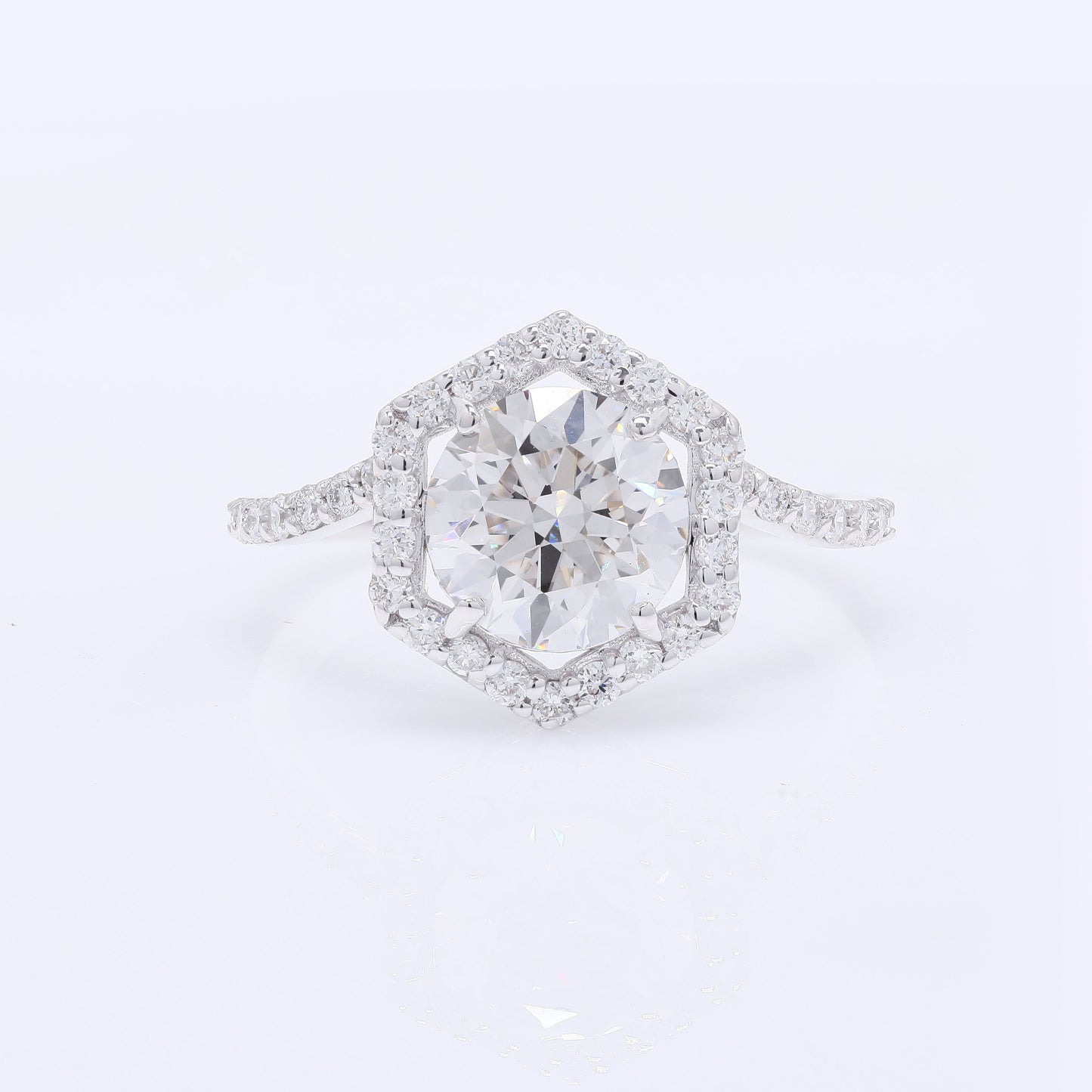 2.45 Carats Lab Grown Diamond 14K Gold Ring