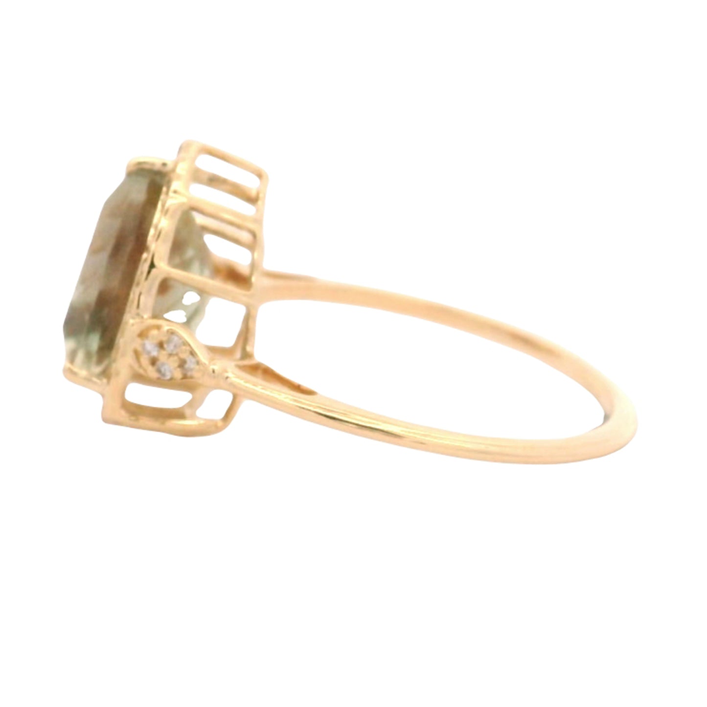 2.97 Ct Trillion Oregon Sunstone 14K Gold Ring