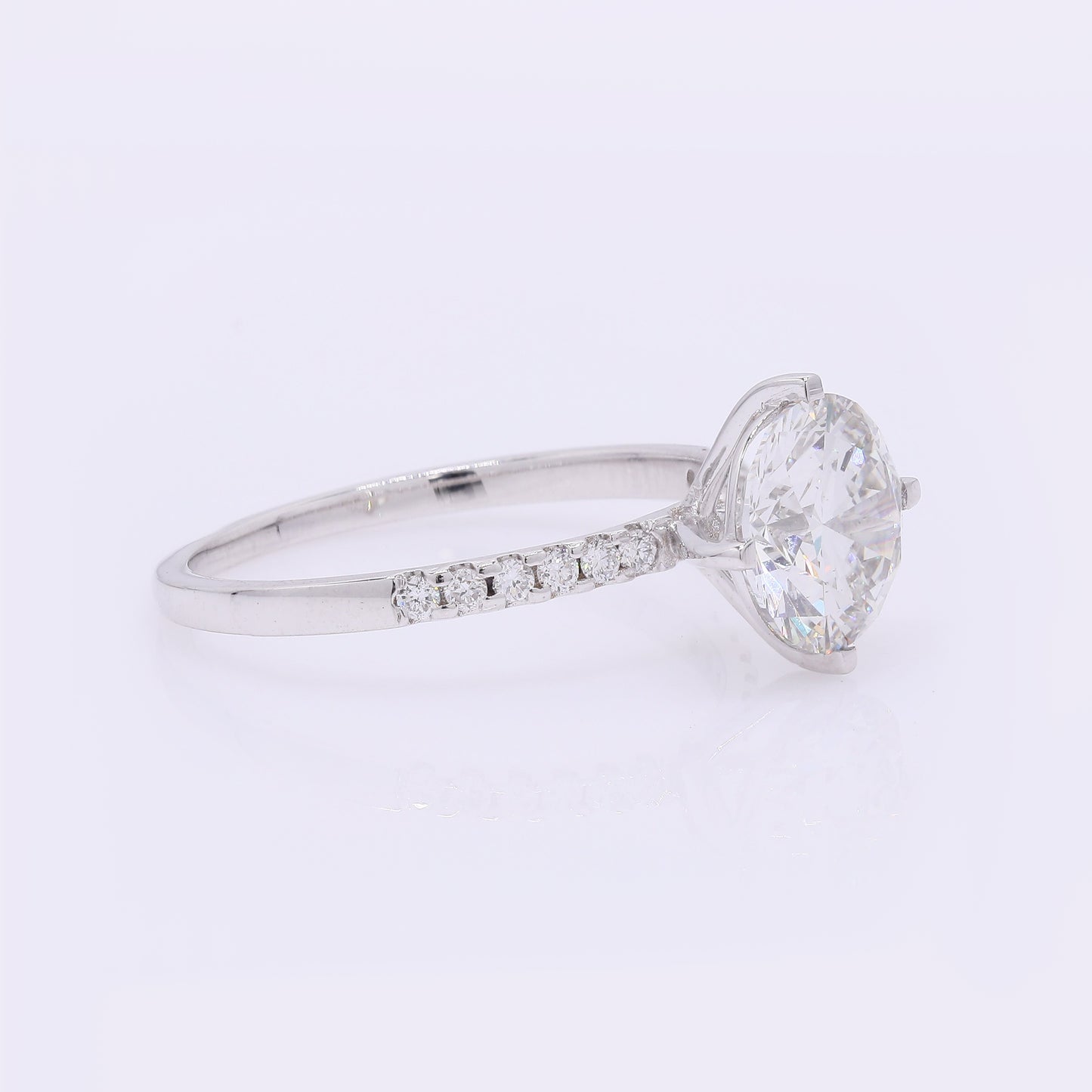 2.21 Carats Lab Grown Diamond 14K Gold Ring