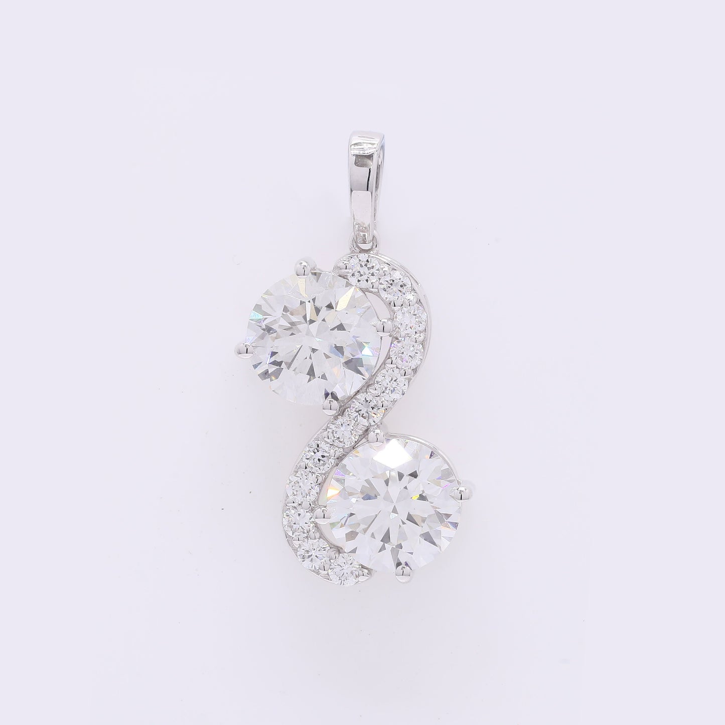 3.52 Carats Lab Grown Diamond 14K Gold Pendant