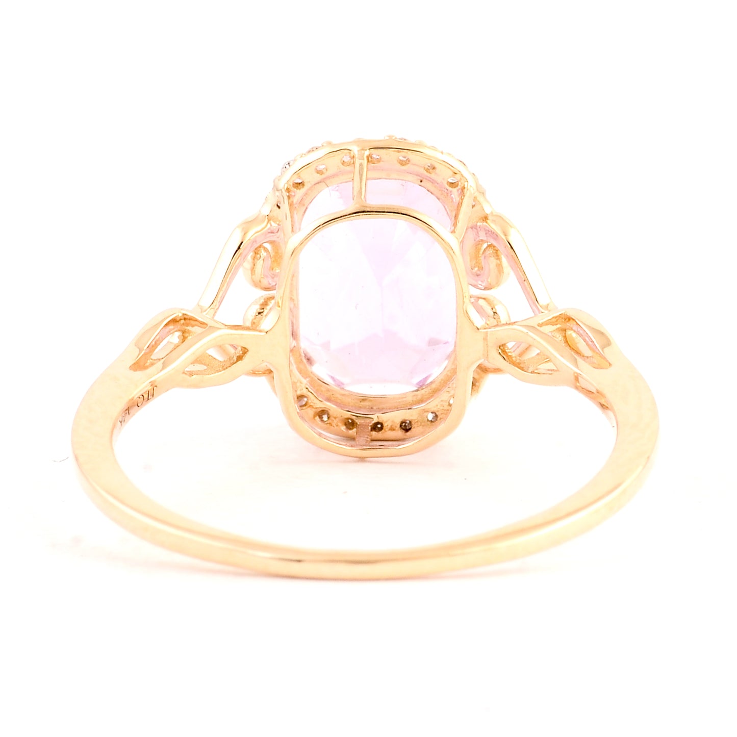 3.39 Ct Natural Spodumene Kunzite 14K Gold Ring