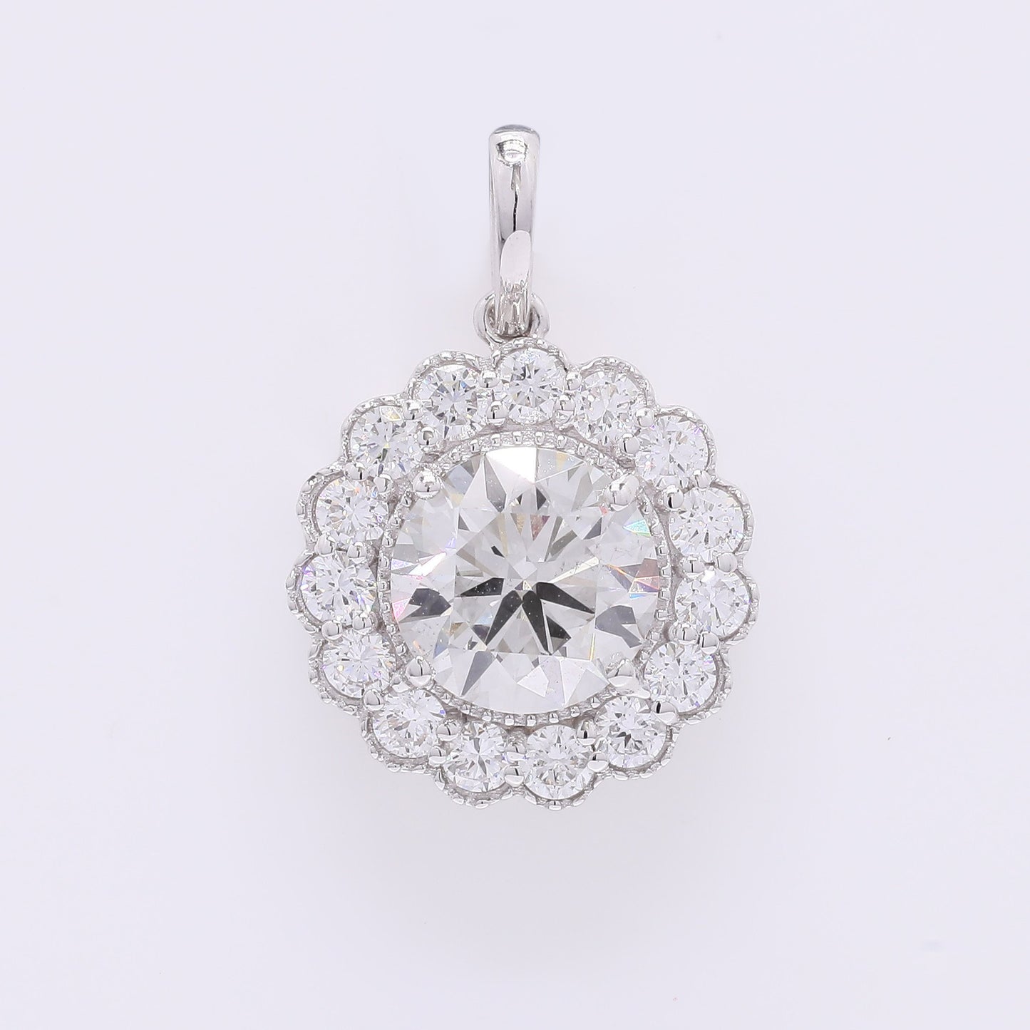 2.03 Carats Lab Grown Diamond 14K Gold Pendant