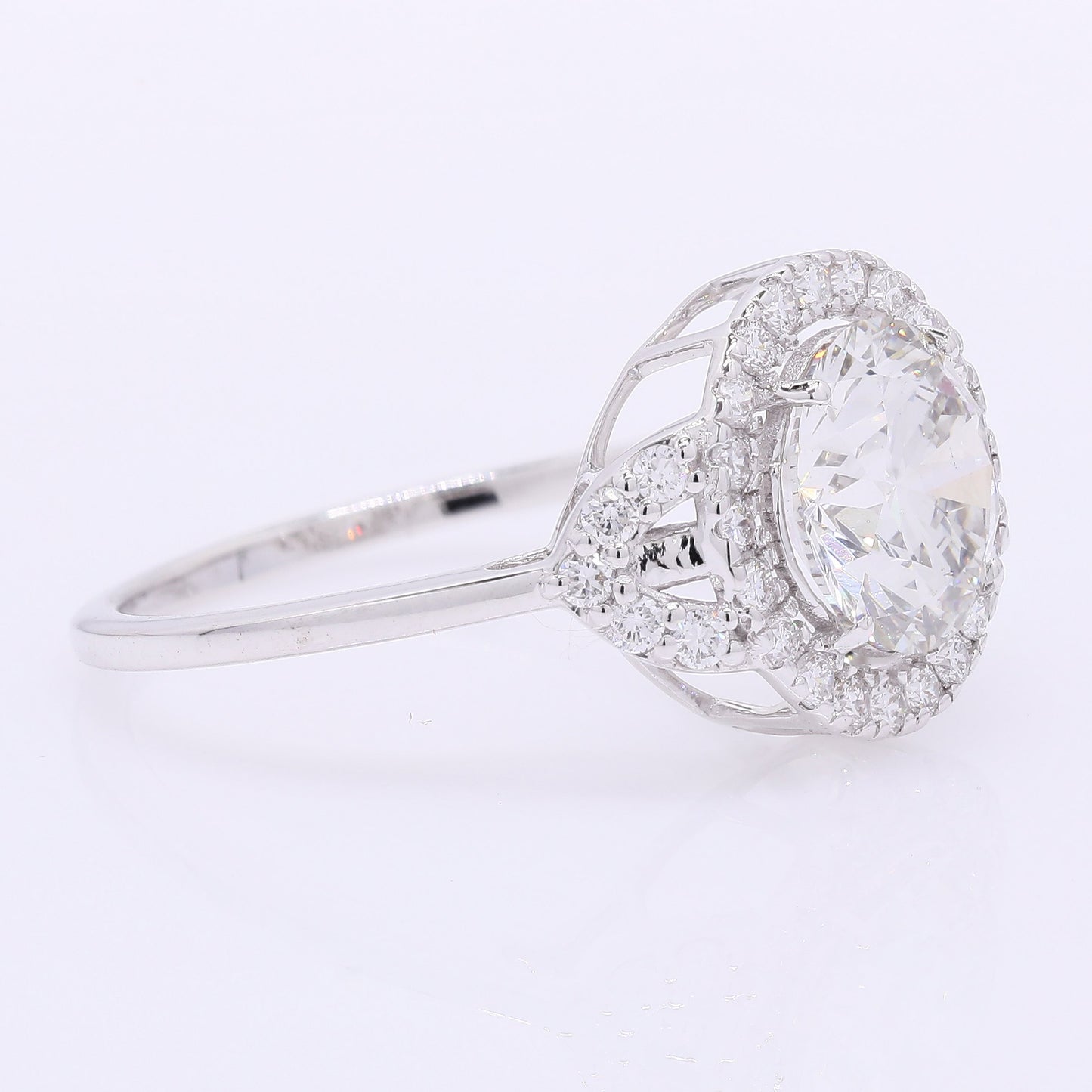 2.53 Carats Lab Grown Diamond 14K Gold Ring