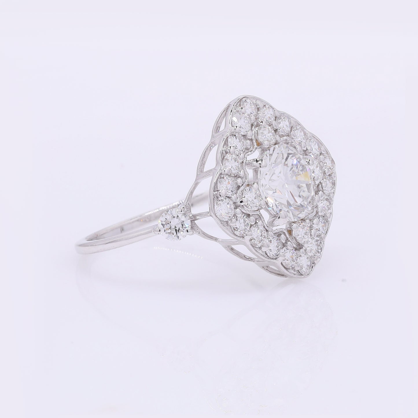 2.03 Carats Lab Grown Diamond 14K Gold Ring