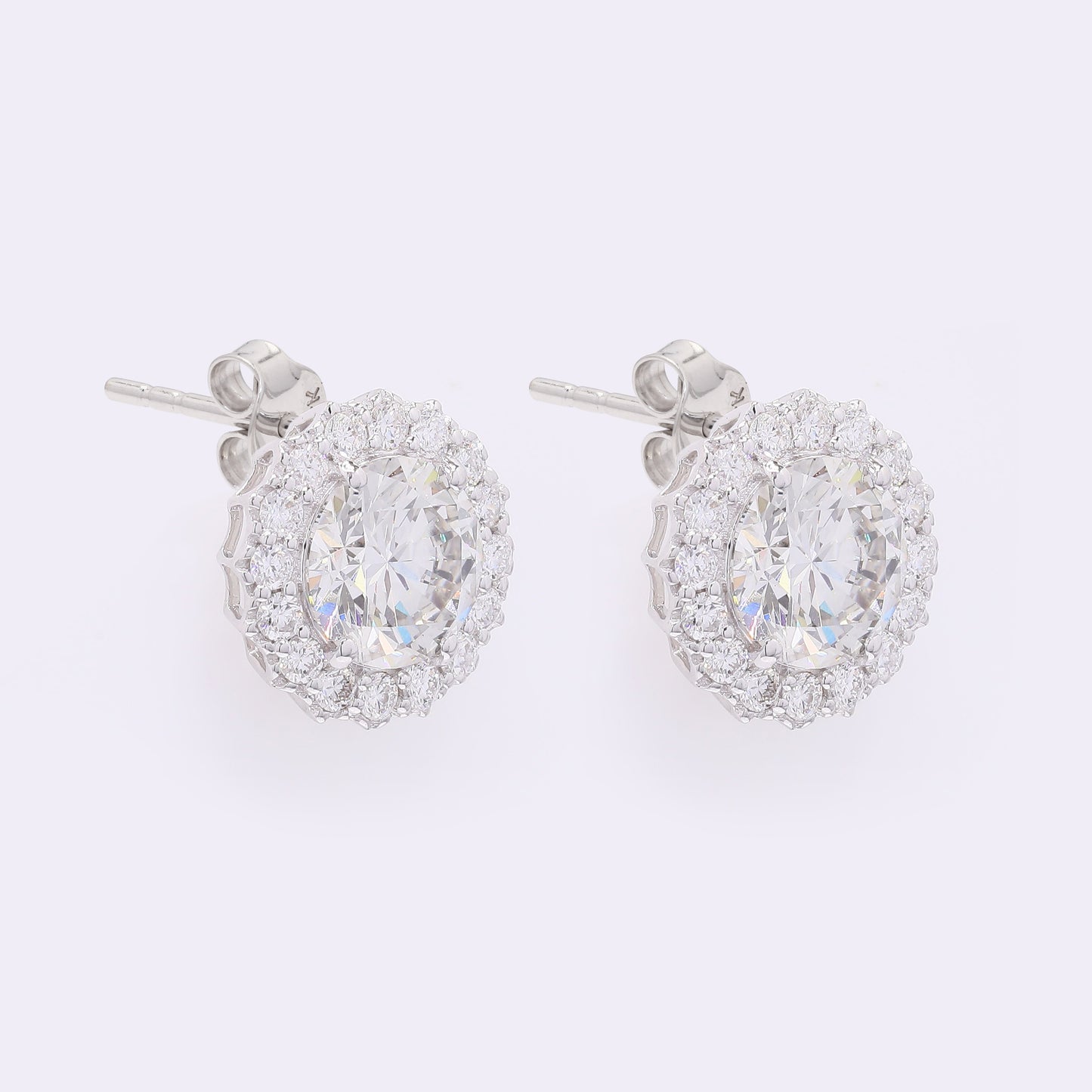4.94 Carats Lab Grown Diamond 14K Gold Earrings