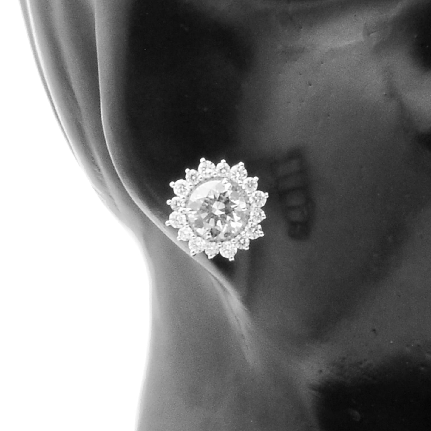 4.34 Carats Lab Grown Diamond 14K Gold Earrings