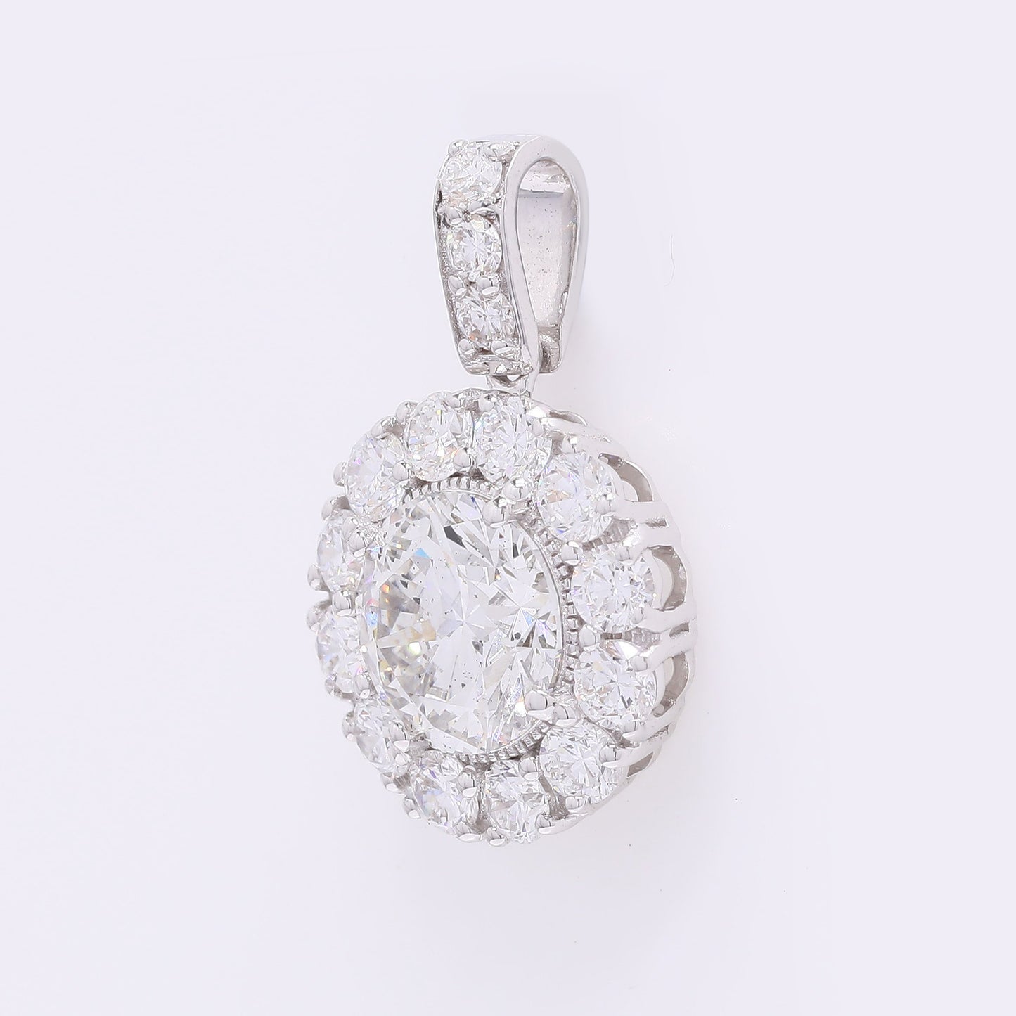 2.53 Carats Lab Grown Diamond 14K Gold Pendant